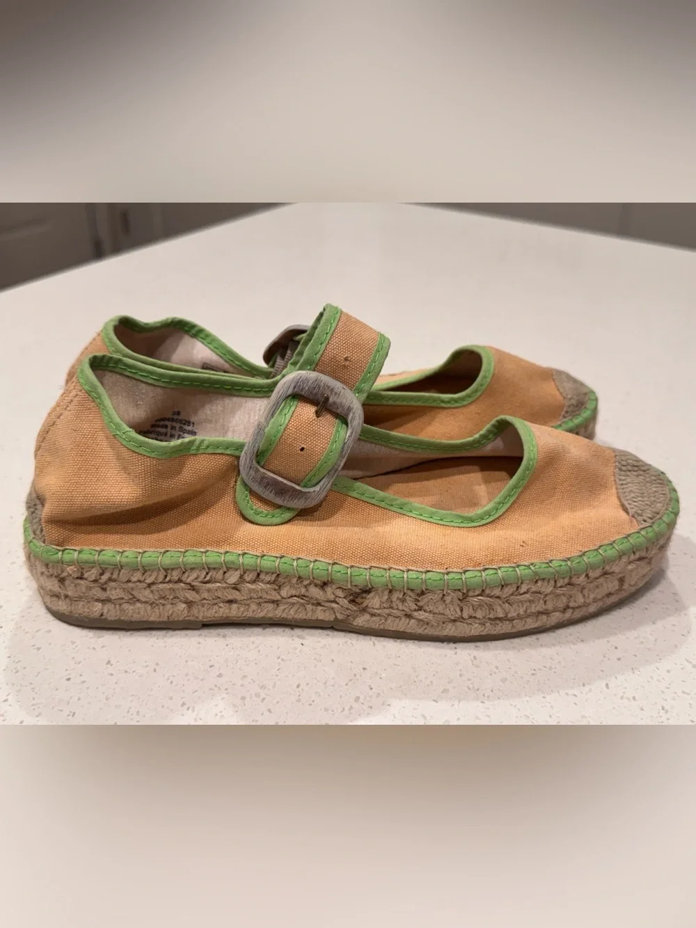 ⁠Free People Surfside 2.0 Mary Jane Espadrilles Salted Lime EU 39⁠ | NWOT